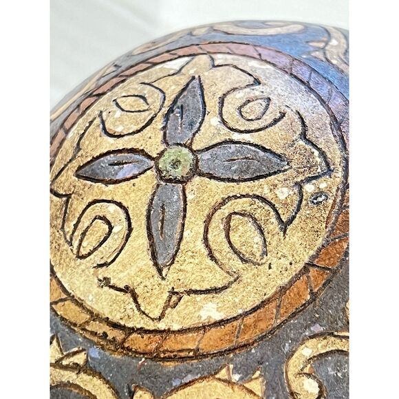 Vintage Antique Other - Vintage Antique Ceremonial Decor Pottery Ceramic Ball Asia Middle East 4.5” Dia